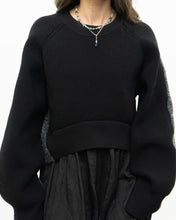 Load image into Gallery viewer, ALEXANDER WANG.T x Grey, Black Wool Cropped Obversized Sweater (XS-L)