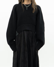 Load image into Gallery viewer, ALEXANDER WANG.T x Grey, Black Wool Cropped Obversized Sweater (XS-L)