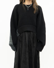 Load image into Gallery viewer, ALEXANDER WANG.T x Grey, Black Wool Cropped Obversized Sweater (XS-L)