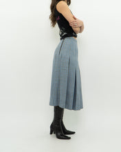 Load image into Gallery viewer, Vintage x Light Blue, Grey Plaid Reversible Wool Skirt (S, M)