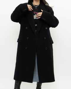 Vintage x Made in Canada x Black Wool & Cashmere Trench (S-L)