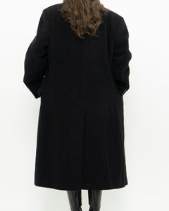 Vintage x Made in Canada x Black Wool & Cashmere Trench (S-L)