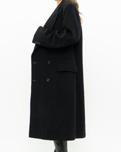 Vintage x Made in Canada x Black Wool & Cashmere Trench (S-L)