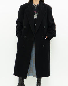 Vintage x Made in Canada x Black Wool & Cashmere Trench (S-L)