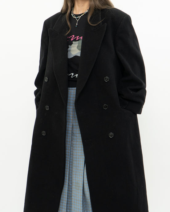 Vintage x Made in Canada x Black Wool & Cashmere Trench (S-L)