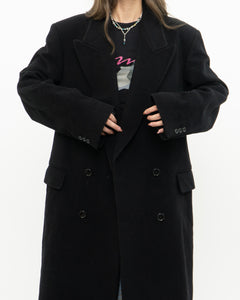 Vintage x Made in Canada x Black Wool & Cashmere Trench (S-L)