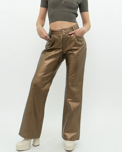 Vintage x Made in Canada x TRISTAIN & ISEUT Bronze Leather Pant (S)