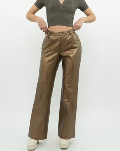 Vintage x Made in Canada x TRISTAIN & ISEUT Bronze Leather Pant (S)