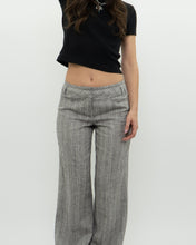 Load image into Gallery viewer, Vintage x Deadstock Grey Metallic Striped Linen Pant (XS, S)