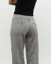 Load image into Gallery viewer, Vintage x Deadstock Grey Metallic Striped Linen Pant (XS, S)