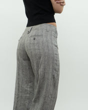 Load image into Gallery viewer, Vintage x Deadstock Grey Metallic Striped Linen Pant (XS, S)