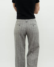 Load image into Gallery viewer, Vintage x Deadstock Grey Metallic Striped Linen Pant (XS, S)