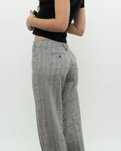 Load image into Gallery viewer, Vintage x Deadstock Grey Metallic Striped Linen Pant (XS, S)