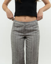 Load image into Gallery viewer, Vintage x Deadstock Grey Metallic Striped Linen Pant (XS, S)