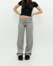 Load image into Gallery viewer, Vintage x Deadstock Grey Metallic Striped Linen Pant (XS, S)