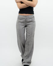 Load image into Gallery viewer, Vintage x Deadstock Grey Metallic Striped Linen Pant (XS, S)