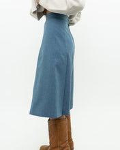 Load image into Gallery viewer, Vintage x Baby Blue Wool Midi Skirt (XS)