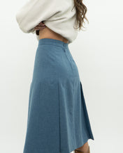 Load image into Gallery viewer, Vintage x Baby Blue Wool Midi Skirt (XS)