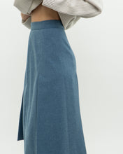 Load image into Gallery viewer, Vintage x Baby Blue Wool Midi Skirt (XS)