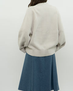 Modern x Cream Ribbed Chunky Knit Sweater (XS-M)