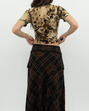 Load image into Gallery viewer, Vintage x Black Plaid Detailed Midi Skirt  (S, M)