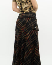 Load image into Gallery viewer, Vintage x Black Plaid Detailed Midi Skirt  (S, M)