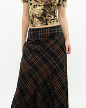 Load image into Gallery viewer, Vintage x Black Plaid Detailed Midi Skirt  (S, M)