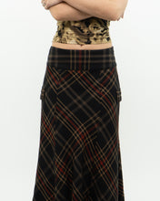 Load image into Gallery viewer, Vintage x Black Plaid Detailed Midi Skirt  (S, M)