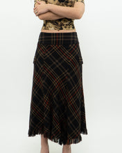 Load image into Gallery viewer, Vintage x Black Plaid Detailed Midi Skirt  (S, M)