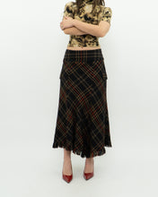 Load image into Gallery viewer, Vintage x Black Plaid Detailed Midi Skirt  (S, M)