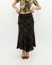 Load image into Gallery viewer, Vintage x Black Plaid Detailed Midi Skirt  (S, M)