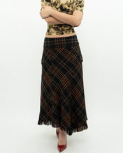 Load image into Gallery viewer, Vintage x Black Plaid Detailed Midi Skirt  (S, M)