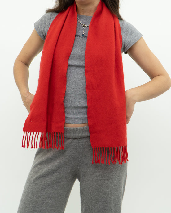 Vintage x Pure Cashmere Red Scarf