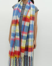 Load image into Gallery viewer, Modern x Ultra Soft Blue Plaid Oversized Scarf