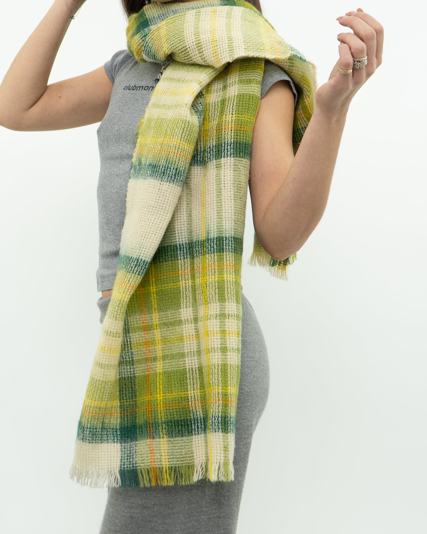 Vintage x Mohair Plaid Scarf