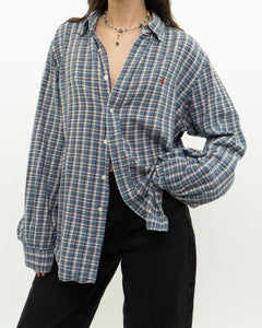 Vintage x RALPH LAUREN Blue Plaid Soft Button Up (XS-L)