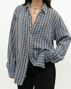 Vintage x RALPH LAUREN Blue Plaid Soft Button Up (XS-L)