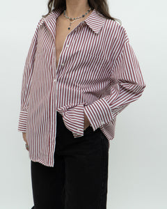 ANINE BING x Red Striped Buttonup (XS-M)