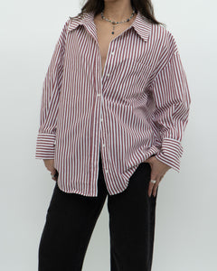 ANINE BING x Red Striped Buttonup (XS-M)