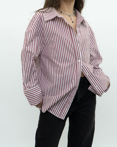 ANINE BING x Red Striped Buttonup (XS-M)