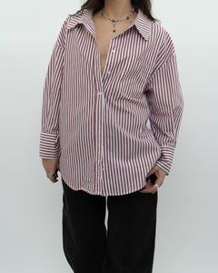 ANINE BING x Red Striped Buttonup (XS-M)