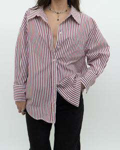 ANINE BING x Red Striped Buttonup (XS-M)