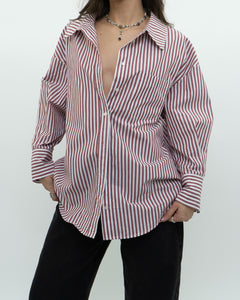 ANINE BING x Red Striped Buttonup (XS-M)