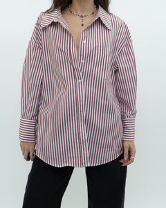 ANINE BING x Red Striped Buttonup (XS-M)