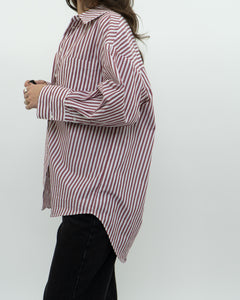 ANINE BING x Red Striped Buttonup (XS-M)