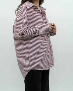 ANINE BING x Red Striped Buttonup (XS-M)