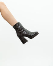 Load image into Gallery viewer, SHULTZ x Brown Croc Chunky Platform Boots  (7.5)