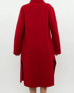 Vintage x Wool Lightweight Red Trench (XS, S)