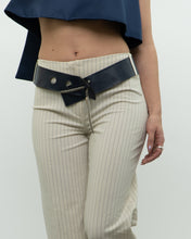 Load image into Gallery viewer, Vintage x Deadstock Cream Pin-stripe Belted Pant (XS, S)