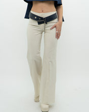 Load image into Gallery viewer, Vintage x Deadstock Cream Pin-stripe Belted Pant (XS, S)